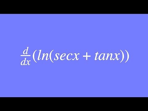 How to differentiate ln(secx + tanx)