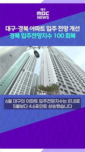 Apartment move-in outlook improves in Daegu and Gyeongbuk... Gyeongbuk move-in outlook index reco...