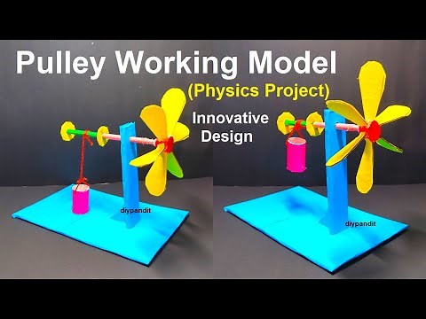 pulley working model - wind turbine design - for science project - simple and easy | DIY pandit