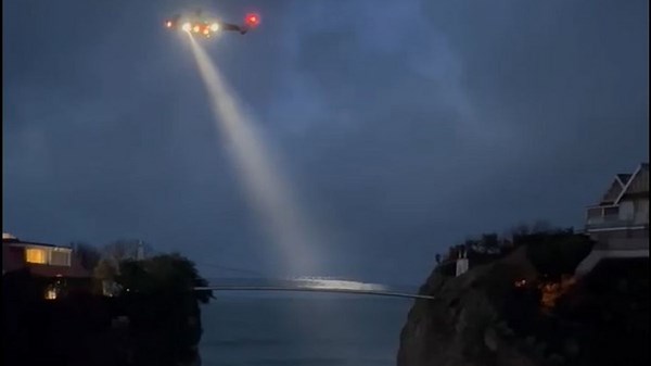 Major search on Cornwall coast for person seen in water