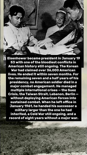Eisenhower Served Two Full Terms Without A Single American Soldier Dying In Major Combat