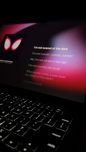 Scared of the Dark-Spiderman Soundtrack #fyp #lyrics #spiderman #applemusic