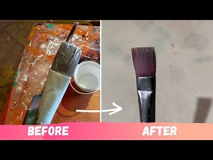 The process I used to restore old brushes with hard paint