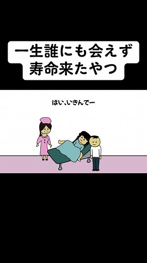 一生誰にも会えず寿命が来たやつのコントアニメ