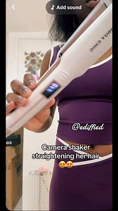 Straightening hair with wavy chic hair straightener so easy for camera shaker😍 #wavychichairstraightener #superkid | Ediffied