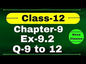Class 12 Ex 9.2 Q9 to 12 Math | Chapter9 Class12 | Differential Equations | Ex 9.2 Q9 to 12 Class 12