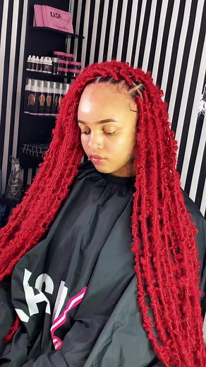 Stunning Red Butterfly Locs Hairstyle Tutorial