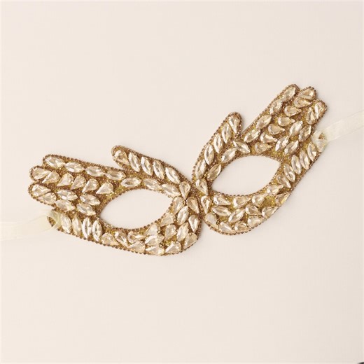 Gold Masquerade Mask With Rhinestone • Venetian Mask • Vintage Style • Suitable for Party • MM204 - Etsy