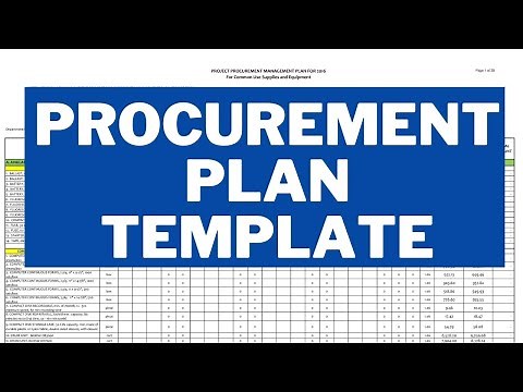 Procurement Plan Template | Procurement Management Plan