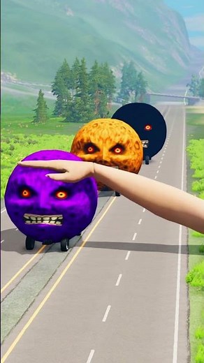 Big & Small Cars vs Giant Hand Slap - BeamNG.Drive