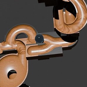 Blender 3D Marble Run Infinity Loop Wooden Track Block #marblerun #blender #blender3d