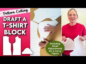 T-shirt block tutorial for jersey and knits. How to draft and fit this fitted block.