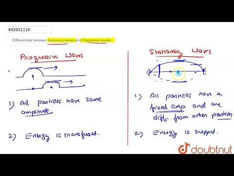 Differentiate between Stationary waves and Progressive waves. | CLASS 11 | Waves | PHYSICS | Do...