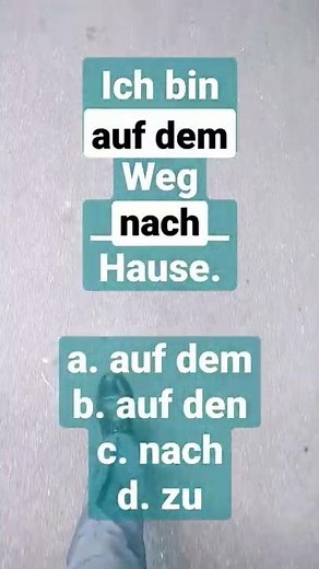 Preposition, Where or where to?, #a1 #a2, I'm on my way home, Learn German, #shorts #weg