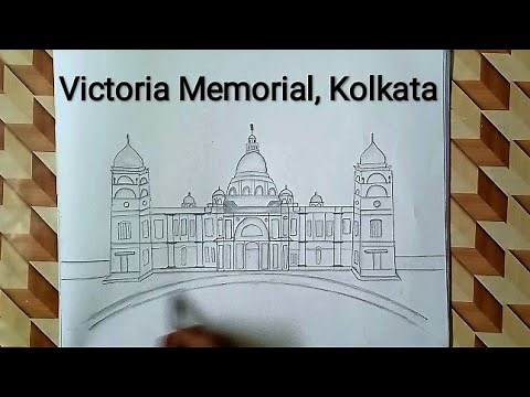 Victoria Memorial sketch, Kolkata#World famous monument#Monument sketch#For beginners-step by step