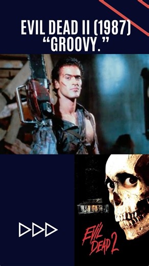 Evil Dead II (1987) “Groovy.” #evildead #brucecampbell #horror #movie #clip