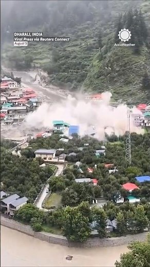 Huge Flash Flood Destroys Buildings in India