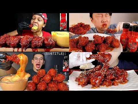 ASMR Spicy Nuclear Fire Chicken| No Talking| Mukbang | Only Bites|ASMR Food Compilation |SPICY Food