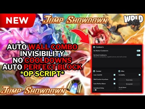 🔥 Jump Showdown Script | Auto Wall Combo, Invisibility, No Cooldowns, Auto Perfect Block & More!