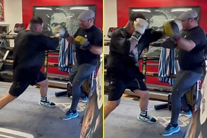 ‘Has to be sped up’ – Andy Ruiz Jr shows off blistering hand speed in first training footage since surgery