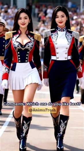 Elegant Twin Women Show Off Parade Uniforms #FashionArt – #TwinParade Part 18