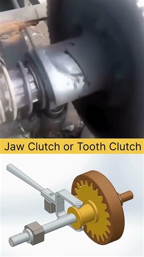 How a Jaw Clutch Works and ​The Power of Tooth Clutches#reels#shorts#viralvideo#trending#engineering