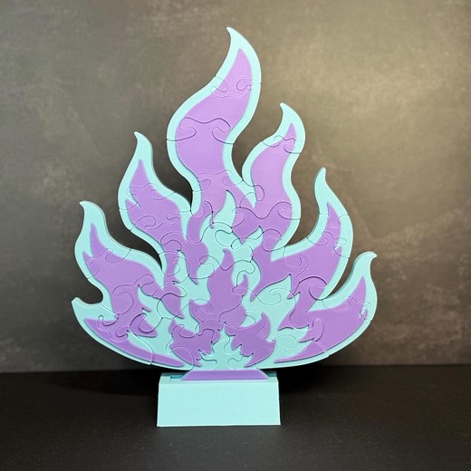 Large Survivor Fire Puzzle V2- Personalized Colors - 28-pieces - Unique Display Stand - Etsy