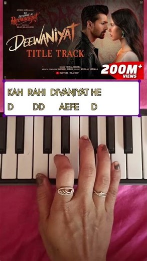Tu hi Arman tu hi sach he song Pianotutorial||Deewaniyat song Pianotutorial||Pianotune#shorts #piano