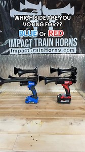 262 reactions · 29 comments | Which side are you voting for? Blue or Red? Talking about the train horns of course! Available at ImpactTrainHorns.com | Impact Train Horns | Facebook