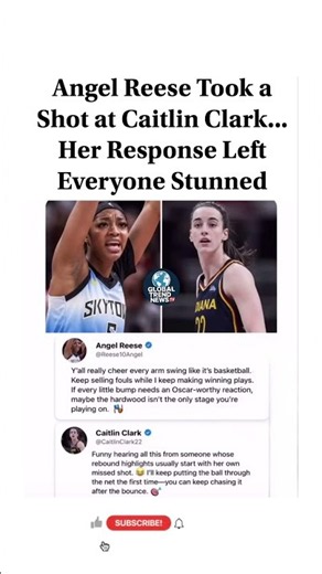 Angel Reese Takes Aim at Caitlin Clark—Her Savage Response Has Fans Speechless! 🔥🏀 #WNBA