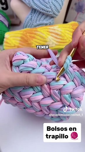 Aprende a Tejer Bolsos a Trapillo desde Cero | Academia de Crochet