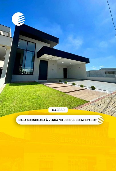 ✨ Sofisticação, espaço e qualidade de vida no Condomínio Bosque do Imperador! Um imóvel pensado nos detalhes, com um projeto moderno e funcional que valoriza cada ambiente — perfeito pra quem busca conforto de verdade no dia a dia. Com 185 m² de área construída em um terreno de 302 m², essa casa entrega amplitude, privacidade e um excelente padrão de acabamento. 🔹 3 suítes, sendo 1 master com closet 🔹 Suíte americana, trazendo praticidade para a rotina 🔹 Sala ampla para 2 ambientes com ótima 
