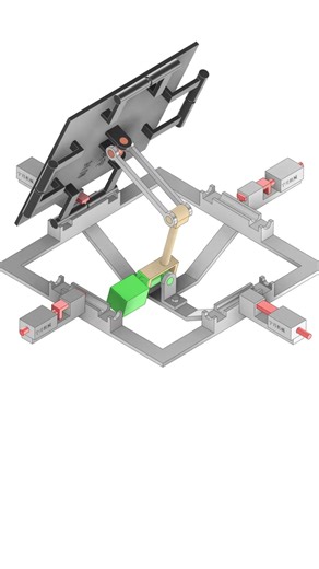 One motor drives the rotation in four directions #mechanism #solidworks#3dprinting #machine
