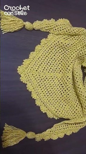 Chal a crochet fácil y elegante✨