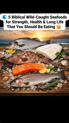 🌊 5 Biblical Wild-Caught Seafoods for Strength, Health & Long Life That You Should Be Eating 😋