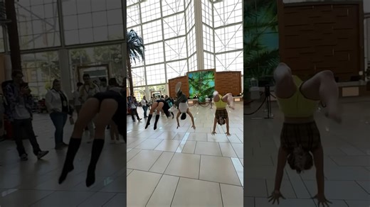 Model executes best tumbling routine during energetic practice