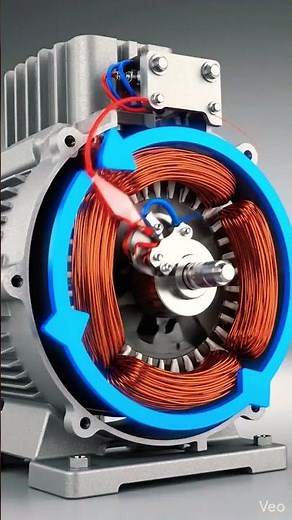 Understand the complete process of how a single phase motor works with 3D animation