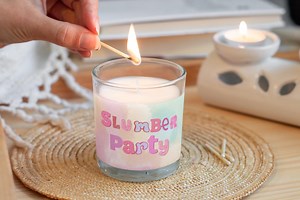 Slumber Party Candle Stickers/ Candle Label Stickers Slumber Party Candle Stickers | Cute Girly Candle Labels | Ready Made Stickers for Cand - Etsy