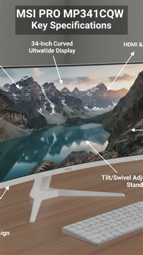 MSI 34” Ultra-Wide Monitor 🔥 | Perfect for Work & Multitasking