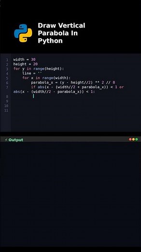 Draw Vertical Parabola In Python #Python