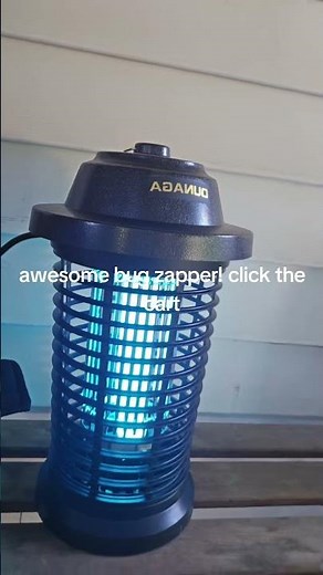 Check out this compact and efficient outdoor bug zapper.