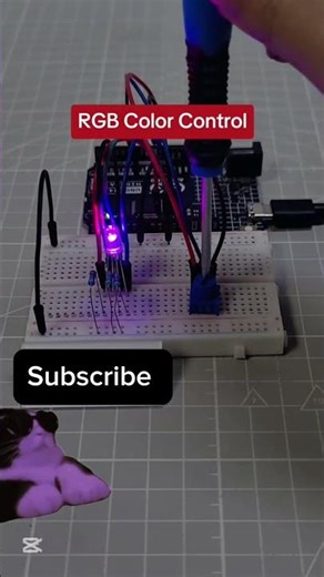 This Knob Controls Every LED Color | Arduino RGB Demo 🎛️✨ #Arduino #RGBLED #LEDControl