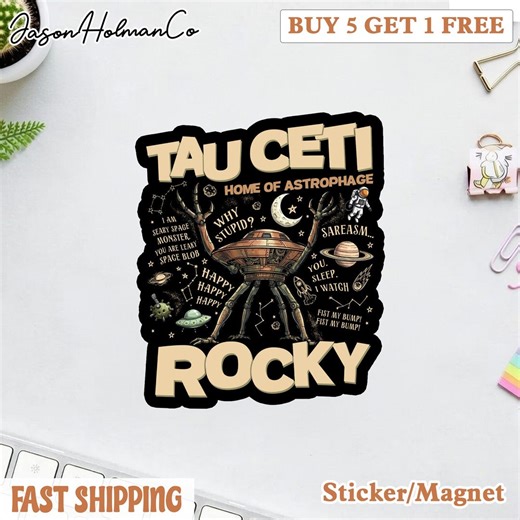 Amaze, Amaze, Amaze - Sticker | Rocky Tau Ceti Home of Astrophage Rocky | Rocky Sticker | Bookish Sticker | Sci-fi | Reading Sticker - Etsy
