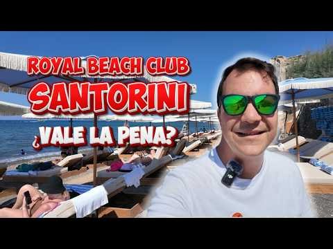 A Day at the Royal Beach Club in Santorini | 4K Tour