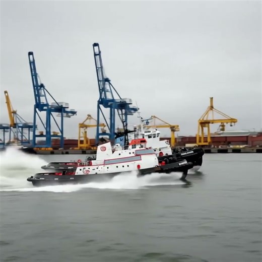 Incredible Tugboat Race #CatapillarEnginePower #EMDEngineMuscle