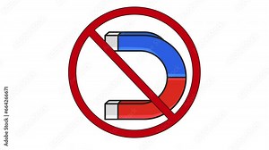 animated prohibited icons and magnetic icons