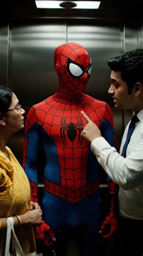 Spiderman Inspired Comedy | Lift Stuck Awkward Silence #youtubeshorts #funny #shorts