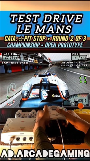 Test Drive Le Mans: Pit Stop Open Prototype Round 2 of 3 Championship Sega Dreamcast Arcade Racing