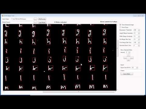 Preparing data for OCR learning algorithm