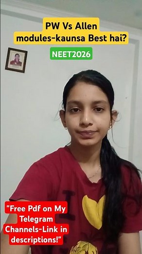 ALLEN Vs PW Modules-Best For NEET2026? Free ALLEN Modules on my Telegram!